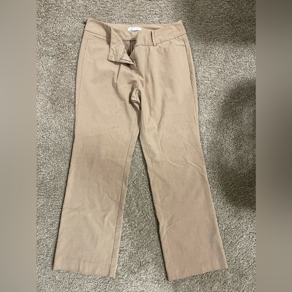 new york & company tan business casual pants size 6